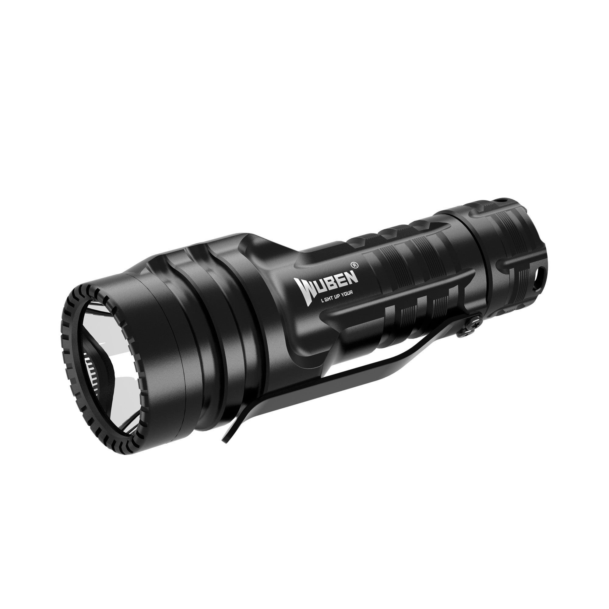 E6 Small Steel Cannon Strong Flashlight_1